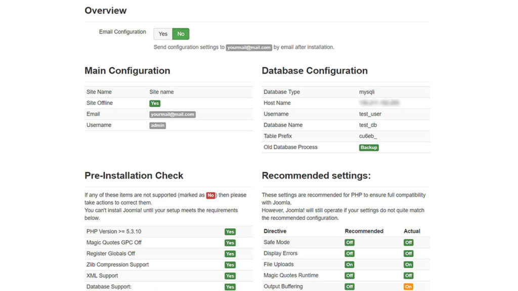 Install Joomla