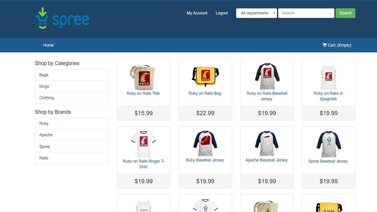 Spree Commerce Homepage