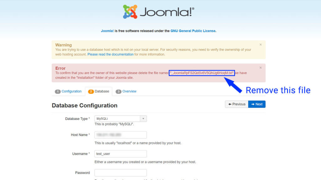 Joomla verify ownership