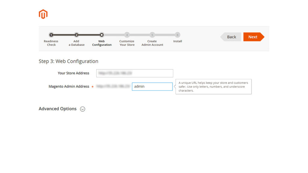 Magento Web Configuration