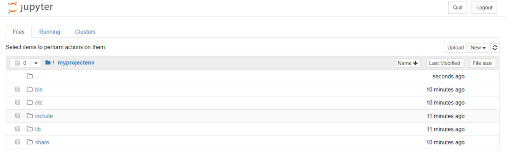 Jupyter Notebook directory structure