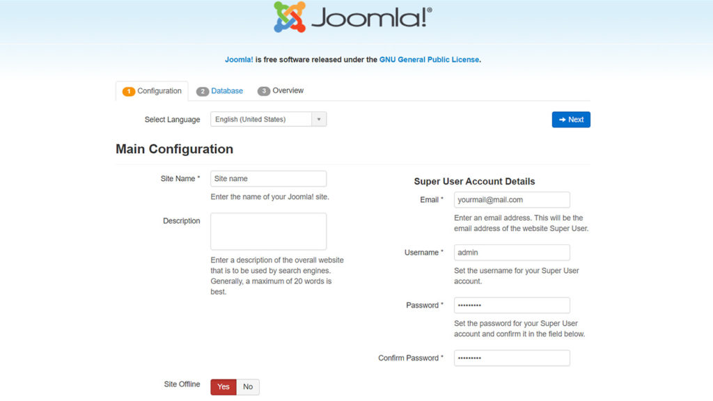 Joomla Configuration