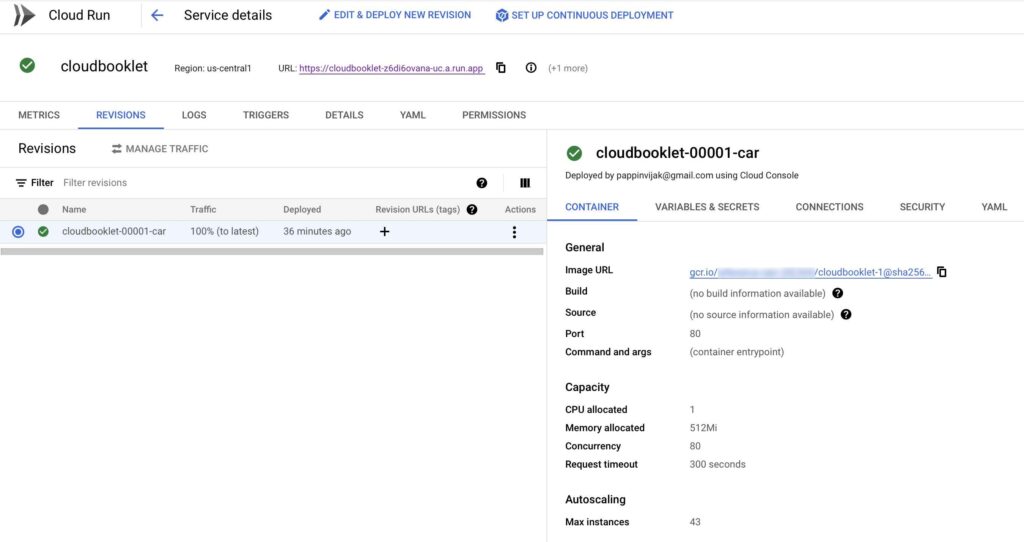 Cloud Run deployment