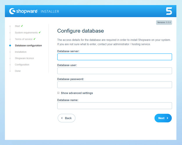Configure Database