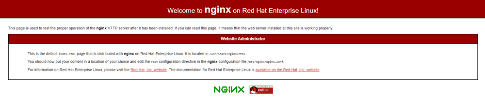 Nginx Welcome page