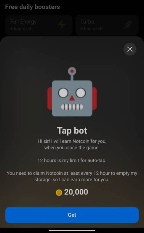 Notcoin tap bot