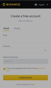 How To Register To Create An Account On Binance 