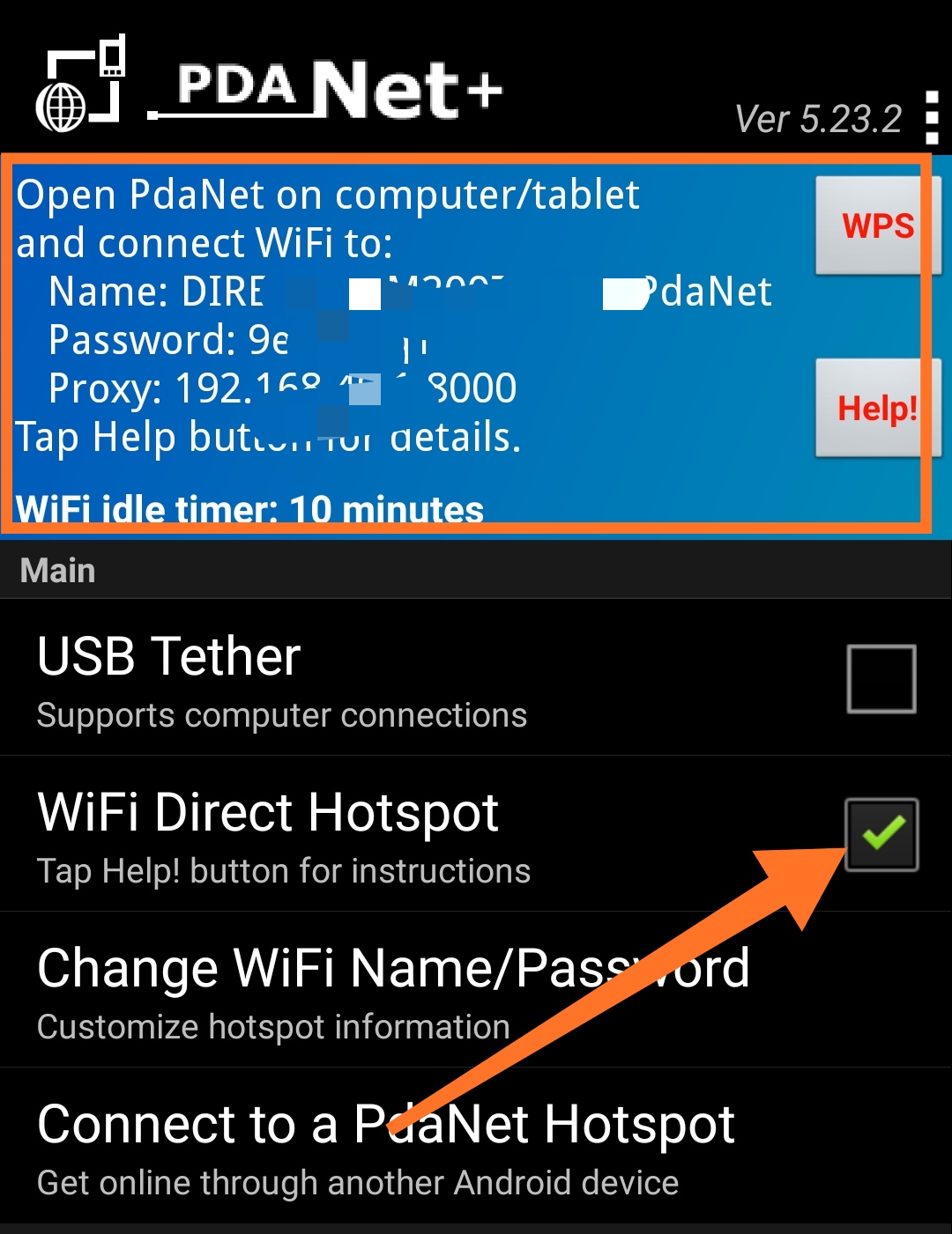 how to share vpn connection to phone using pdanet