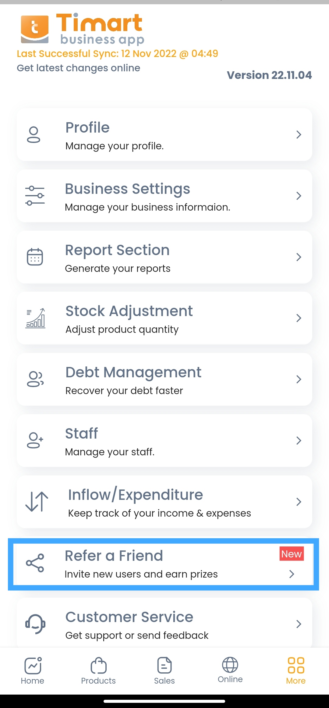 Timart Business App referral program