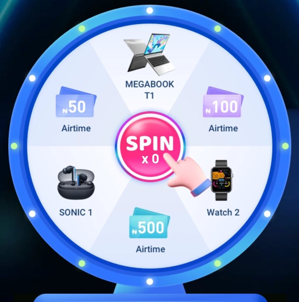 Tecno Spin And Win Wheel