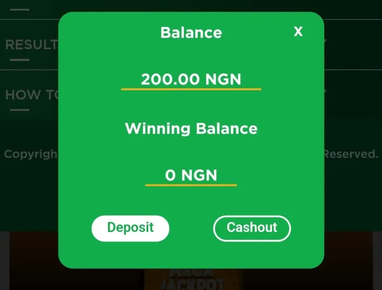 National Lottery Nigeria Free 200 welcome bonus