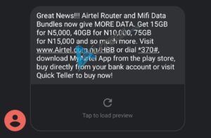 Airtel Mifi Data bundle