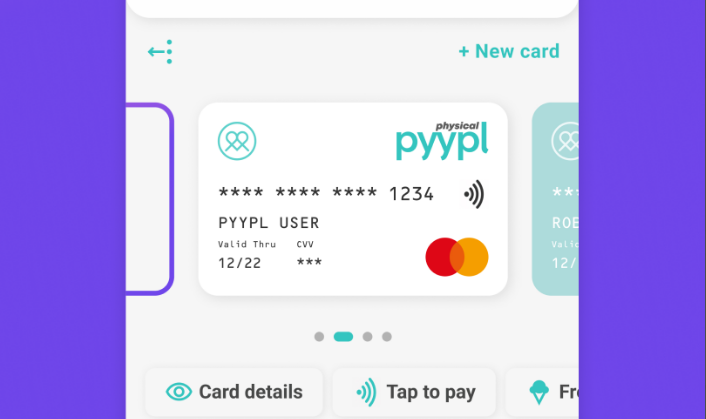 Pyppl App debit card for online international dollar transactions