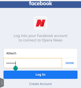 Opera News hud facebook account